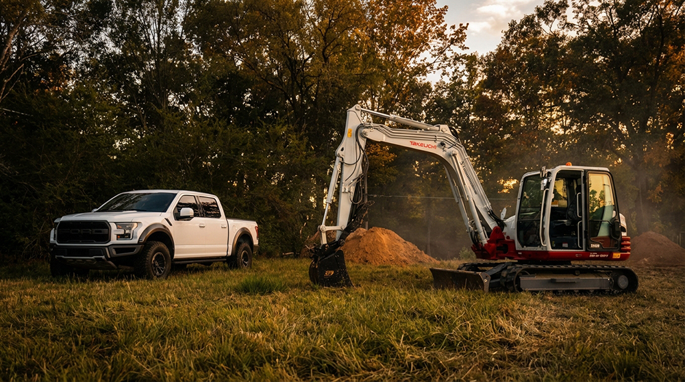 Residential excavation site preparation in the Memphis area
